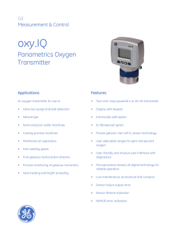 oxy.IQ Panametrics Oxygen Transmitter