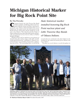 Michigan Historical Marker for Big Rock Point Site