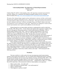 MENTAL REPRESENTATIONS 1 Understanding - CD