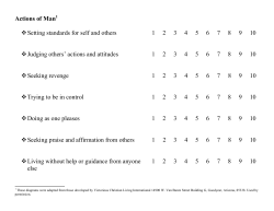 Actions of Man - Oasis Counseling International