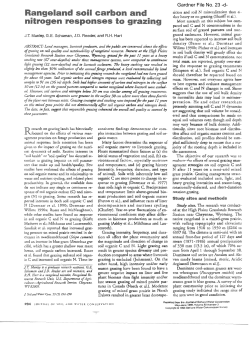 Rangeland soil carbon and nitrogen `responses to