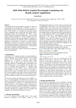 SQW PbSe/PbSrSe Emitted Wavelengths Calculations for Breath