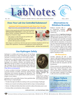 Does Your Lab Use Controlled Substances? Use Hydrogen Safely