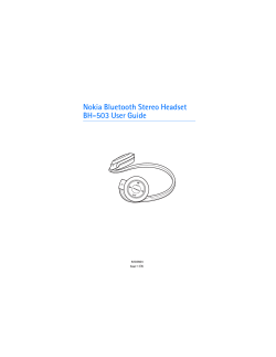 Nokia Bluetooth Stereo Headset BH-503 User Guide