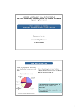 Plant response to insects: molecular mechanisms of induced defenses