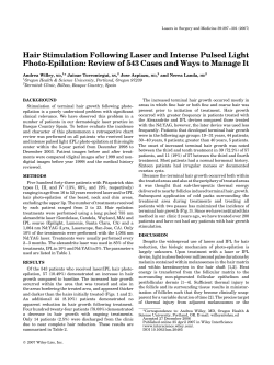 Hair stimulation following laser and intense pulsed light photo