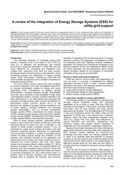 A review of the integration of Energy Storage Systems (ESS) for