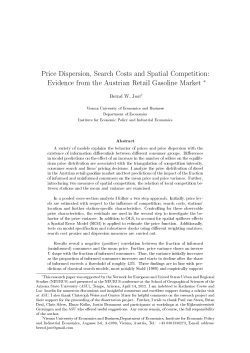 Price Dispersion, Search Costs and Spatial Competition