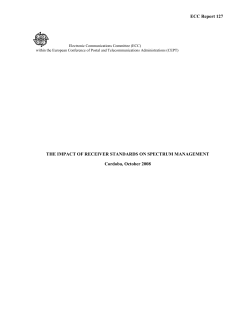 ECC Report 127 THE IMPACT OF RECEIVER STANDARDS ON