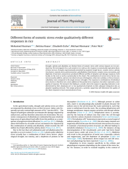 Different forms of osmotic stress evoke qualitatively different
