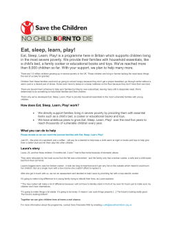 Eat, sleep, learn, play!