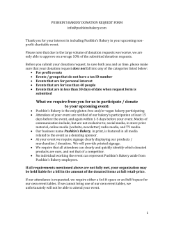 pushkin*s bakery donation request form