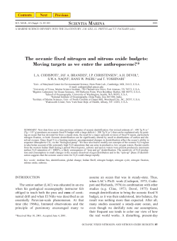 The oceanic fixed nitrogen and nitrous oxide budgets: Moving