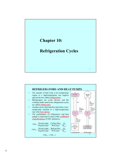 Chapter 10: Refrigeration Cycles