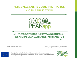 PEAKapp Personal Energy Administration Kiosk application: an ICT