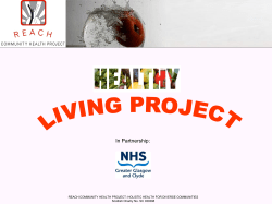 REACH community health project - Community Food and Health