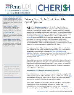 Primary Care - Leonard Davis Institute