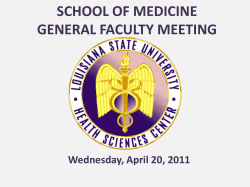 Slide 1 - LSU School of Medicine