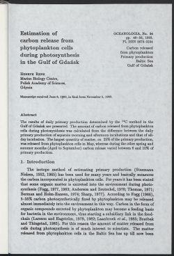 Estimation of carbon release from phytoplankton cells during