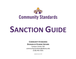 Sanction Guide - University at Albany
