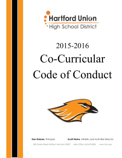 2015-2016 Co-Curricular Code of Conduct