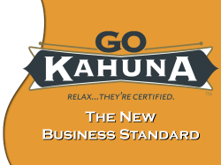 Go Kahuna&trade; Presentation for Risk Managers of Corporations