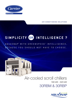 Air-cooled scroll chillers