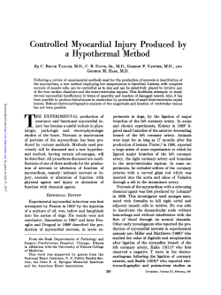 Controlled Myocardial Injury Produced by a