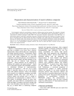 Preparation and characterization of starch /cellulose composite