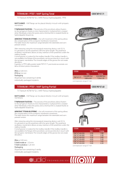 TITANIUM / PTEF / HAP Spring Total CODE TITANIUM / PTEF / HAP
