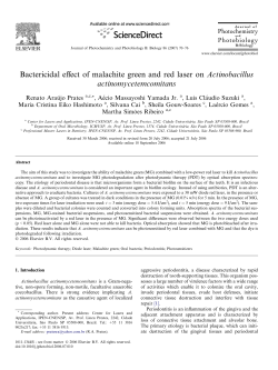 Bactericidal effect of malachite green and red laser on