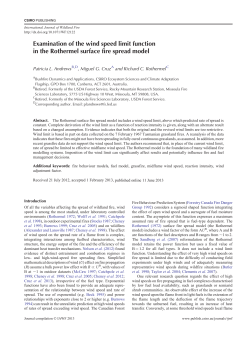 Examination of the wind speed limit function in the Rothermel