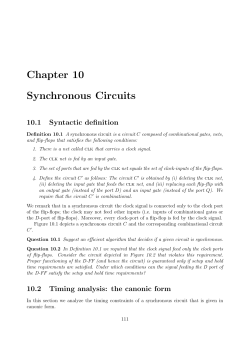 Chapter 10 Synchronous Circuits