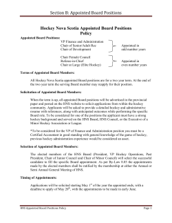Section B: Appointed Board Positions