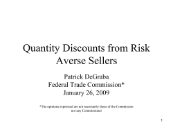 Quantity Discounts from Risk Averse Sellers