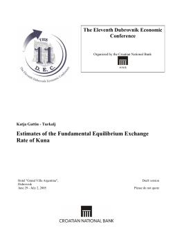 Estimates of the Fundamental Equilibrium Exchange Rate of Kuna