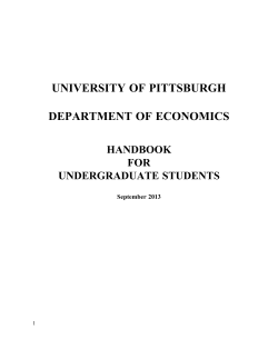 Economics Major Handbook - Department of Economics