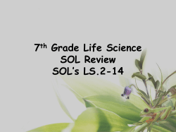 7th Grade Life Science SOL Review
