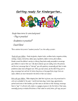 Getting ready for Kindergarten&hellip;