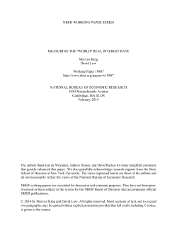 Measuring the``World``Real Interest Rate