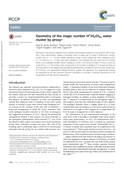 Geometry of the magic number H+(H2O)21 water cluster by