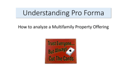 Understanding Pro Forma