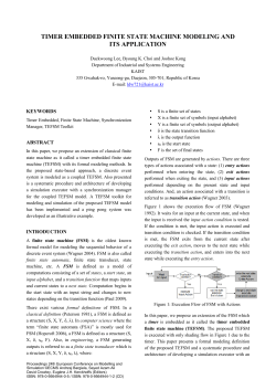 timer embedded finite state machine modeling and its application