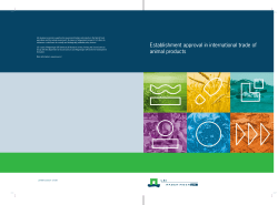 12-026 Establishment approval in international trade of animal
