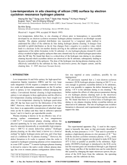 Low-temperature in situ cleaning of silicon [100] surface by electron