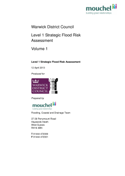 Warwick District Council Level 1 Strategic Flood Risk Assessment