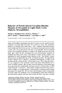 Behavior of period-altered circadian rhythm mutants ofDrosophilain