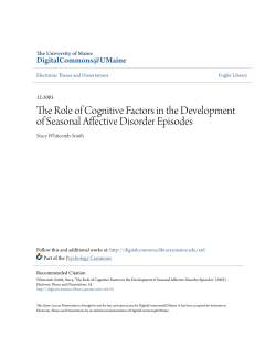 The Role of Cognitive Factors in the Development of Seasonal