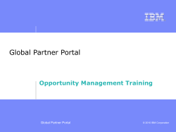Creating a new opportunity