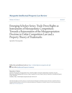 Trade Dress Rights as Instruments of Monopolistic Competition